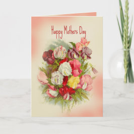 Wildblumen Aquarell Vintag glücklicher Muttertag Karte
