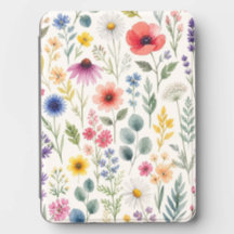 Wildblumen-Aquarell-Wiese Botanische Florale