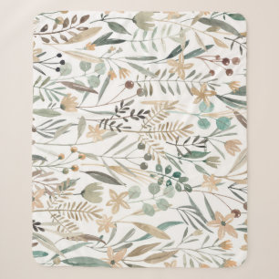 Wildblumen auf der Weide: Aquarellenkarm. Sherpadecke