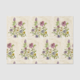 Wildblumen auf Gewebepapier Seidenpapier