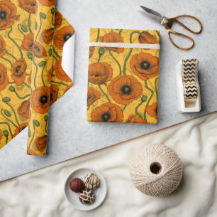 Wildblumen auf weißem Papier Geschenkpapier