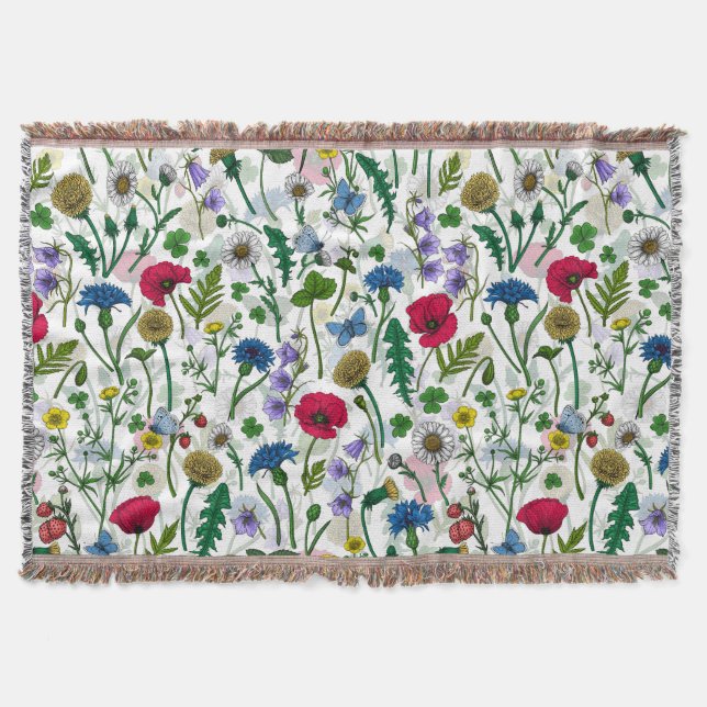 Wildblumen auf weißlich decke (Vorderseite)