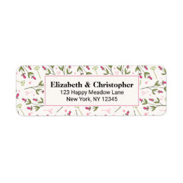 Wildblumen aus rosa und grünem, langem Steg