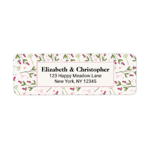 Wildblumen aus rosa und grünem, langem Steg