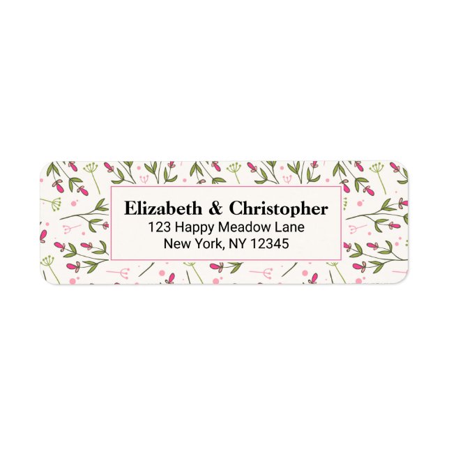 Wildblumen aus rosa und grünem, langem Steg (Vorne)