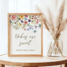 Wildblumen-Baby-Aufblühen-Baby-Shower-Geschenke-Sc Poster