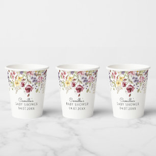 Wildblumen Baby im Blümchen-Kinderdusche Pappbecher