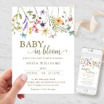 Wildblumen Baby in Bloom Baby Dusche Einladung<br><div class="desc">Baby in Bloom Baby Dusche Einladung mit hübschen Blüten und Skripttext. Personalisieren Sie Ihre Daten. Verfügbar als Sofortdownload,  das Sie als Evite oder druckbare Einladung senden können,  oder bestellen gedruckte Einladungen auf Ihrer Zuhause versandt.</div>