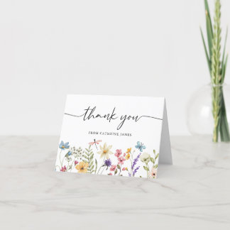 Wildblumen Baby in Bloom Floral Baby Dusche Dankeskarte