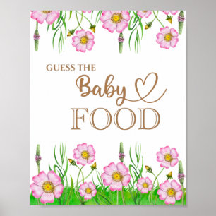 Wildblumen Baby in Bloom "Raten Sie das Baby Food" Poster