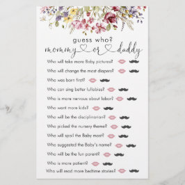 Wildblumen Baby in Bloom "raten Sie, wer spielen