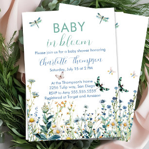 Wildblumen Baby Shower Einladung