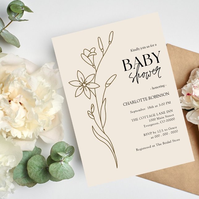 Wildblumen-Baby-Shower-Einladung Einladung (Von Creator hochgeladen)