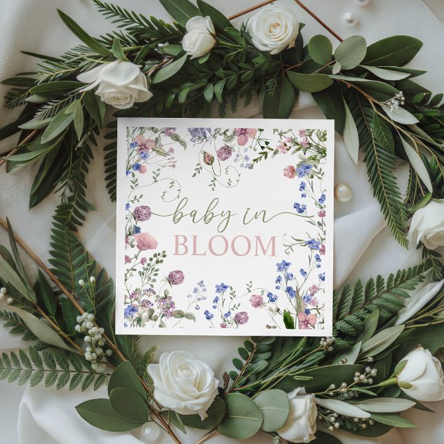 Wildblumen-Baby-Shower-Servietten Serviette (Von Creator hochgeladen)