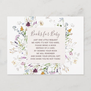 Wildblumen Babybucheinführungskarte Postkarte