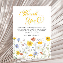 Wildblumen Babydusche Dankeskarte