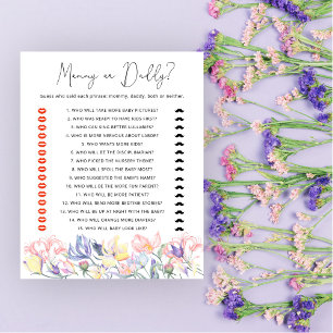 Wildblumen Babydusche Mommy oder Daddy-Spiel