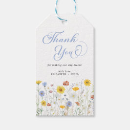 Wildblumen Babydusche Vielen Dank Geschenkanhänger