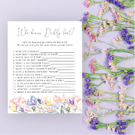 Wildblumen Babydusche Wer Papa am besten kennt