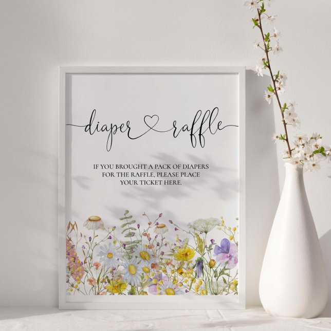 Wildblumen Babydusche Windelwaschmaschine Poster (Von Creator hochgeladen)