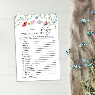 Wildblumen-Babys-Wortverwirrspiel