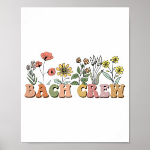Wildblumen Bach Crew Lustiger Junggesellinnenabsch Poster