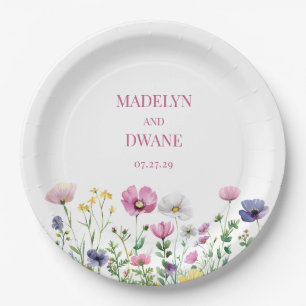 Wildblumen bei Hochzeiten Pappteller