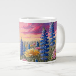 Wildblumen bei Sonnenaufgang Jumbo-Tasse