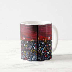 Wildblumen bei Sonnenuntergang Gemälde von Alfred Kaffeetasse