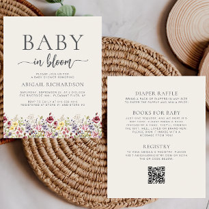 Wildblumen Beige QR Code Kinderdusche