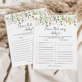 Wildblumen Benennen Sie das Gesang Baby Dusche Spi