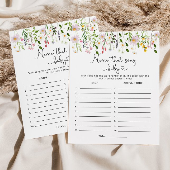 Wildblumen Benennen Sie das Gesang Baby Dusche Spi (Von Creator hochgeladen)