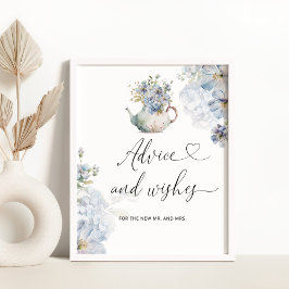 Wildblumen Beratung und Wünsche für Newlyweds Post Poster