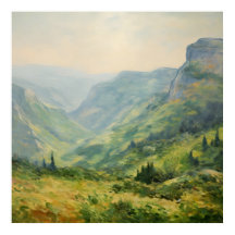 Wildblumen Berge Landschaft Impressionismus Kunst