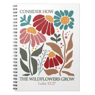 Wildblumen Bibelverse Notizblock