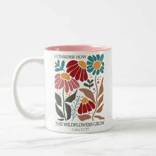 Wildblumen Bibelverse Zweifarbige Tasse