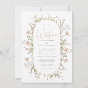 Wildblumen-Biene-Boho-Baby-Mädchen-Party Einladung