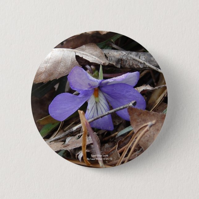 Wildblumen Birds-Foot Violet Hot Springs AR Gesche Button (Vorderseite)