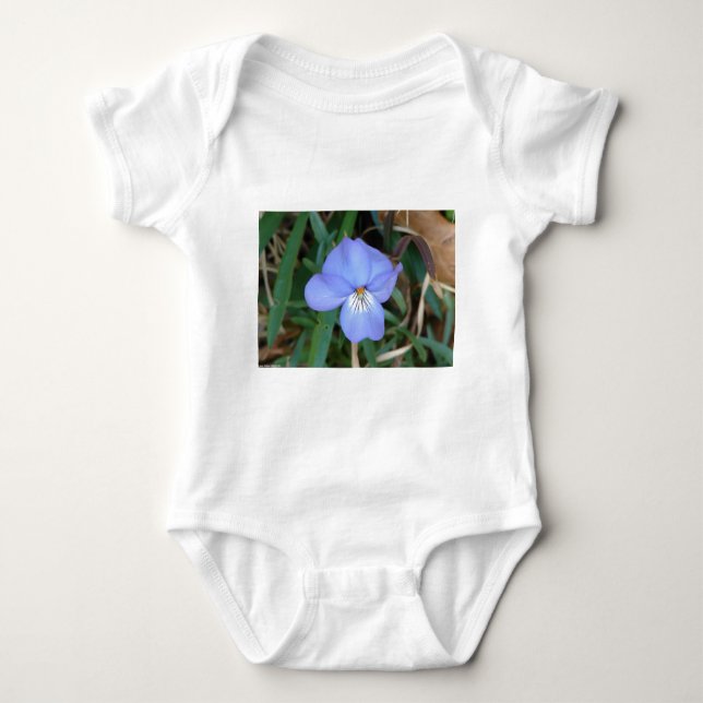 Wildblumen Birds-Foot Violet IV Hot Springs Gesche Baby Strampler (Vorderseite)
