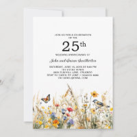 Wildblumen Birds Schmetterlinge 25 Jahre