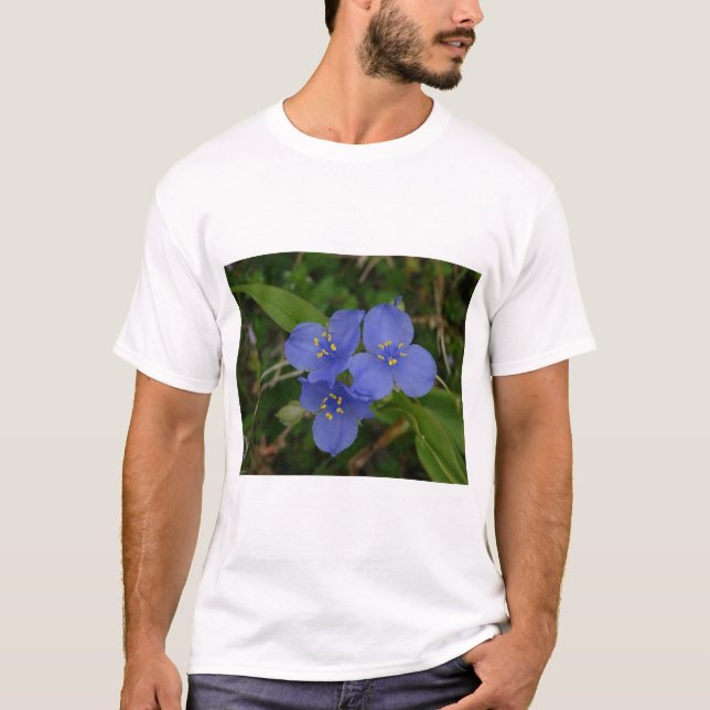Wildblumen Blue Spiderwort Heiße Quellen AR Gesche T-Shirt (Vorderseite)