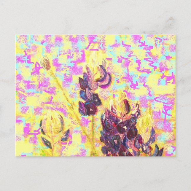 Wildblumen blühen postkarte (Vorderseite)