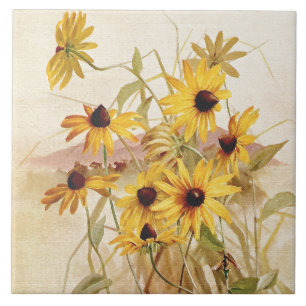 Wildblumen-Blumen-Blumen-Botanik-Fliese Fliese