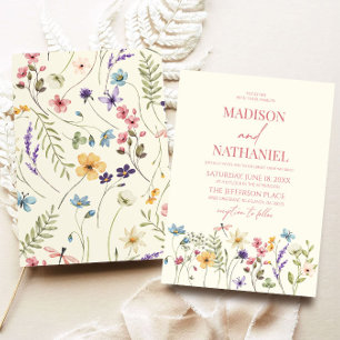 Wildblumen Blumen Flor Garten Hochzeit Einladung
