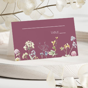 Wildblumen Blumen Hochzeit  Platzkarte