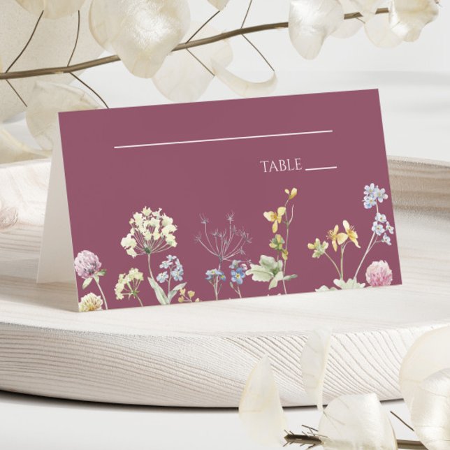 Wildblumen Blumen Hochzeit  Platzkarte (Von Creator hochgeladen)