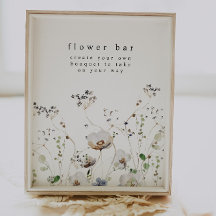 Wildblumen-Blumenbar-Blumenstationsschild