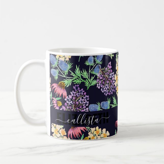 Wildblumen Blumenfarben Kaffeetasse (Links)