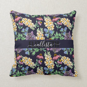 Wildblumen Blumenfarben Kissen
