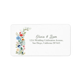 Wildblumen Blumenhochzeit Rücksendeadresse Adressaufkleber